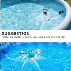 Floating Pool Skimmer with Basket for Above Ground Pools Automatic Floating
