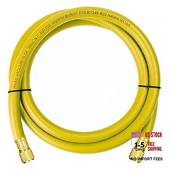 2026 Upgraded 3/8&Prime; HVAC Vacuum Hose,72&Prime; Refrigerant Charging Yellow 6Ft