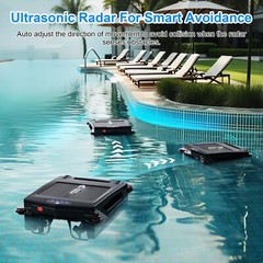 Surfer Robotic Solar Pool Skimmer w/ APP Support, Dual Charging Modes