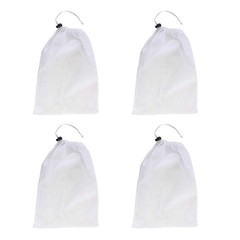 4 Pcs Pool Vacuum Mesh Bag Pool Cleaner Bags Drawstring Fine Mesh Bag Leaf Fi…
