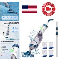 Lightweight Cordless Pool Vacuum with 5 Reusable Filter Bags for Easy Cleaning