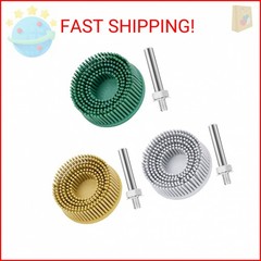 Sissatthai 3Pcs Bristle Disc 2 Inch Gasket Remover Wheel Tool – 50#, 80#, 120# S