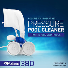 Polaris Vac-Sweep 380 Pressure Inground Pool Cleaner, Triple Jet Powered, 31Ft o