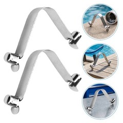 5Pcs Weather Resistant Stainless Steel V Shaped Pool Net Clips for Pool Poles