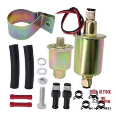 Universal 6 Volt Electric Fuel Pump with Installation Kit Replacement for E8011
