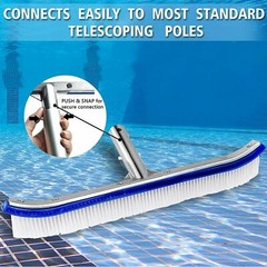18inch Swimming Pool Wall Floor Algae Heavy Duty Aluminum Back Brush Head Broom