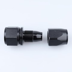 -12 AN Straight Swivel Hose End Fitting Aluminum Black 12AN Straight – Black