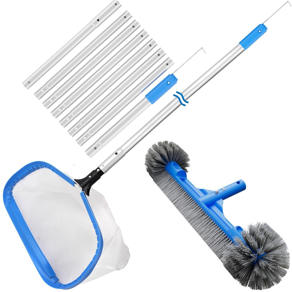 All in One Pool Cleaning Kit – 18 » Repairable Pool Nylon Net & 18 » Detachable