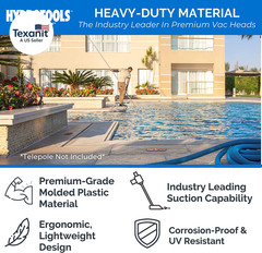 HYDROTOOLS Manual Pool Vacuum Head Attachment for Inground & above Ground Pools