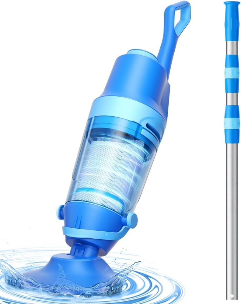 Pool Vacuum for Above Ground Pool, 1427 GPH Powerful Stable Suction, Telescopic
