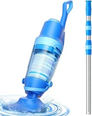 Pool Vacuum for Above Ground Pool, 1427 GPH Powerful Stable Suction, Telescopic