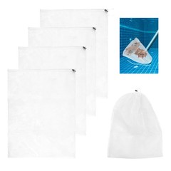 4 Packs Pool Vacuum Filter Bag for Leaf Vacuum Pool Cleaners, 24 x 18 Inch Fi…