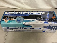 Cordless Pool Vacuum with Telescopic Pole, 18.5 GPM Po