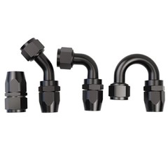 180 Degree Aluminum Swivel Hose End Fitting for Braided CPE Fuel 12AN 180Degree