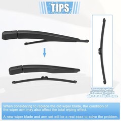 Rear Windshield Wiper Blade Arm Set Back Wiper Assembly Replacement Fit for