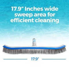 18 Inch Stainless Steel Pool Cleaning Brush for Concrete and Plaster Pools