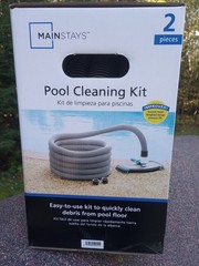 Mainstays Pool Vacuum Kit 2-Piece 25ft UV-Resistant Hose+Swivel Head 1.25&Prime;/1.5&Prime;