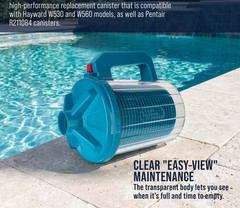 Inline Pool Leaf Canister 3-in-1 Filter Catcher Fits 1.5&Prime; Vacuum Hoses