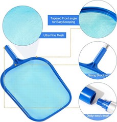 Durable Pool Skimmer Net with 5-Section Aluminum Pole – Perfect for Pools & Spas