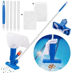 Swimming Pool Spa Suction Vacuum Head Cleaner Cleaning Pond Tool Kit Brushes&Net