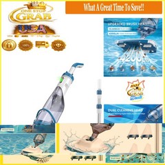 Rechargeable Pool Vacuum for Above Ground Inground Pools 13.4&Prime; Head 18.5 GPM