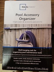 MAINSTAYS Pool Accessory Organizer Wall Hanging Rack for Pool Maintenance Tools