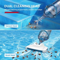 Wireless Pool Vacuum Cleaner, 18.5 GPM Suction