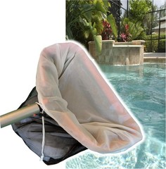 Durable Fine Mesh Pool Net Insert Transforms Any Deep Skimmer for Easy Cleaning