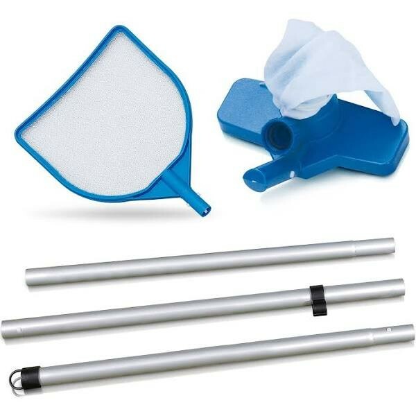 Summer Waves Pool Cleaning Kit Vacuum ,Skimmer, Telescope Pole! NEW!! Ships Fast