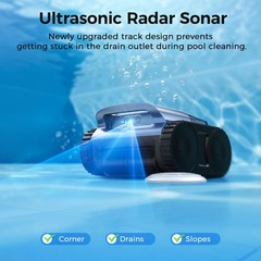 Robotic Pool Cleaner Cordless Vacuum Automatic Robot 2150 Sq.ft 180min Runtime