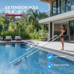 Pro Cordless Pool Vacuum – 18.5 GPM Powerful Suction, 70Min Runtime & 13.4&Prime; Wide