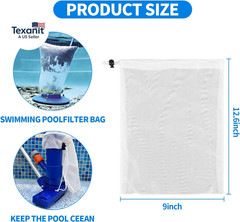 8PCS Pool Vacuum Replacement Mesh Bag – Mesh Bag for Pool Vacuum, Pool Vacuum Cl