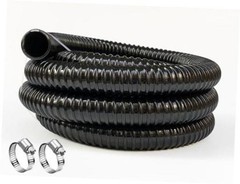 1 1/2 Inch Pond Sump Pump Discharge Hose Corrugated Water Hose Black PVC
