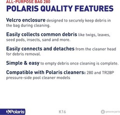 Zodiac K16 All Purpose Bag for Pressure-Side Cleaners