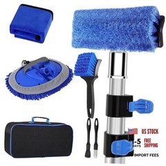 5-12ft Car Wash Kit,8 Piece,Thickened Aluminum Telescopic Rod,Cleaning