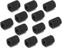 Durable Black Pool Sweep Hose Scrubber 12-Pack Fits Zodiac Polaris Models