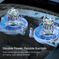 Hydro 3S Cordless Robotic Pool Vacuum for Inground Pools, 4 Cleaning Modes