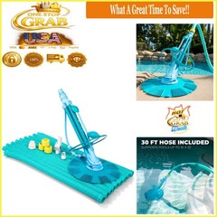 In-Ground Pool Cleaner Suction Vacuum 30ft Hose Set Blue