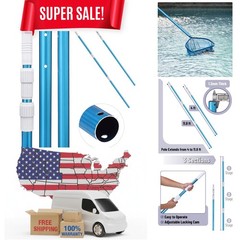 Lightweight 12ft Telescopic Pool Pole – Efficient Cleaning with Ergonomic Grip