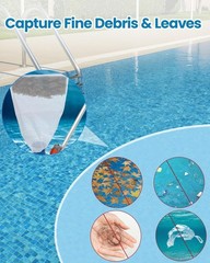 Large Size Pool Vacuum Bag Replacement 4PCS – 24x18in Fine Mesh White