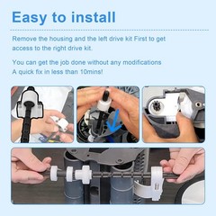 Pool Cleaner Bearings Tune Up Kit Replacement Parts,360289 Left Black, White