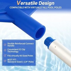 Tavaleu Pool Skimmer, Hot Tub Skimmer Spa Net with Pole, Pool Skimmer With Pole