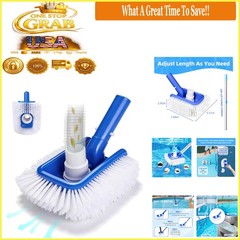 Heavy Duty Pool Vacuum Head Brush with Swivel Hose Connection for Inground & …