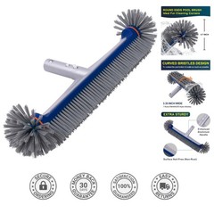 Heavy-Duty 17.5&Prime; 360° Pool Brush for Inground/Above Ground Pools, Spa & Hot Tub