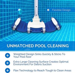POOL VACPOOL VACUUM HEAD CLEANER HOSE INGROUND ABOVE GROUND BRUSH SWIMMING TOOL