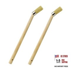 2PCS Car Curved Tire Mounting Paste Lube Brush, 45 Degree Angle Head Auto Wood