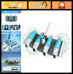 17.5&Prime; Pool Vacuum Head – Hydrodynamic Design, Flexible & Weighted for All Surfac