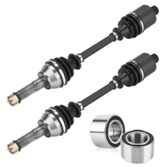Rear Left/Right CV Axles & Wheel Bearing Kit Fit for 2*Rear Axles+bearings