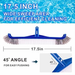 Versatile 17.5 » Pool Brush – Ideal for Inground & Above-Ground Pools