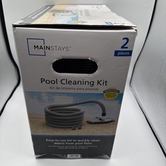 Vacuum Pool CleaningKit 2-Piece 25ft UV-Resistant Hose+Swivel Head 1.25&Prime;/1.5&Prime;
